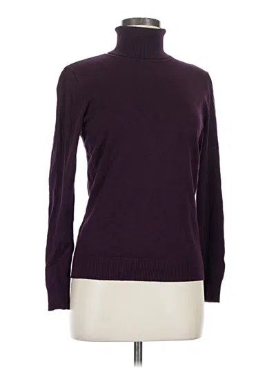 Pre-owned Andrew Marc Turtleneck Sweater In Purple