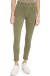 Andrew Marc Twill High Waist Pants In Forest Green