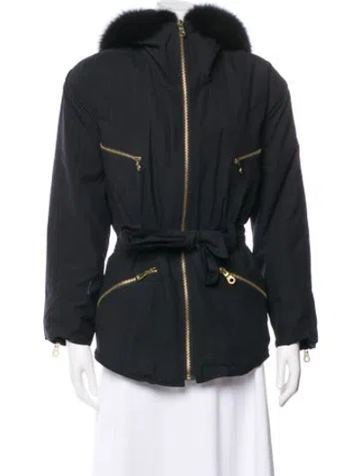 Pre-owned Andrew Marc Utility Jacket In Black