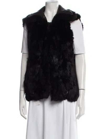 Pre-owned Andrew Marc Vest In Black