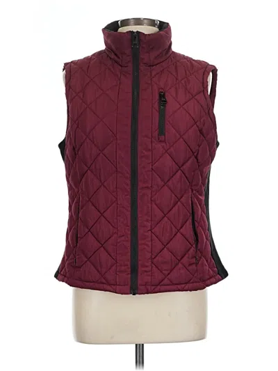 Pre-owned Andrew Marc Vest In Burgundy
