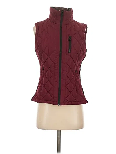 Pre-owned Andrew Marc Vest In Burgundy