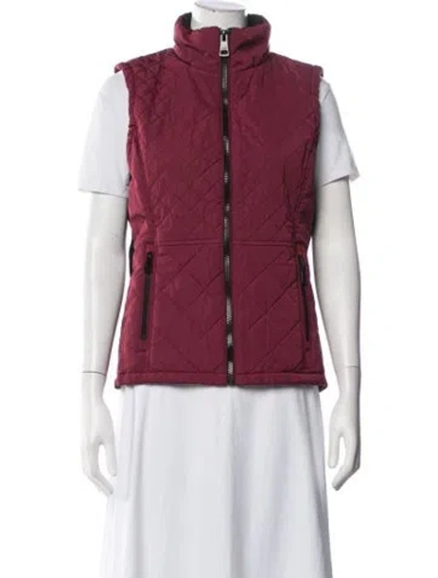 Pre-owned Andrew Marc Vest In Burgundy