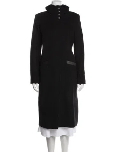 Pre-owned Andrew Marc Virgin Wool Coat In Black