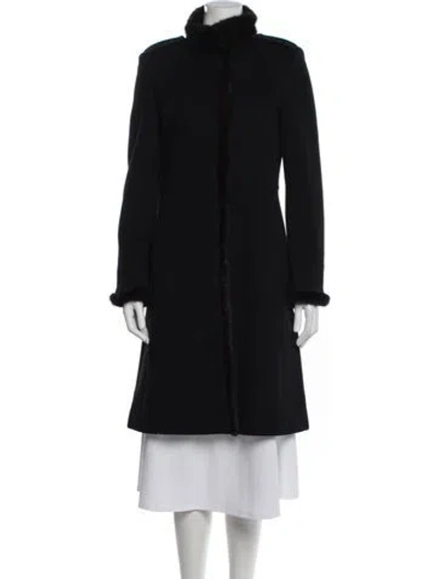 Pre-owned Andrew Marc Virgin Wool Coat In Black