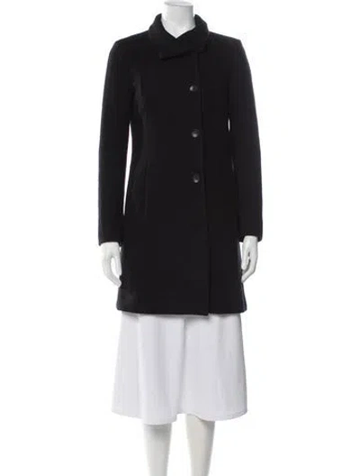 Pre-owned Andrew Marc Virgin Wool Coat In Black
