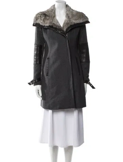 Pre-owned Andrew Marc Virgin Wool Coat In Gray