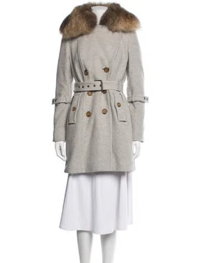 Pre-owned Andrew Marc Virgin Wool Coat In Grey