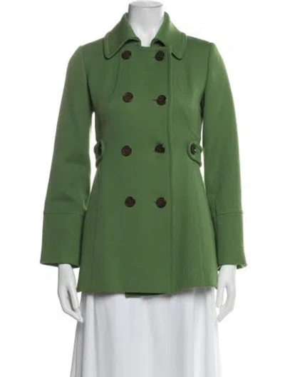 Pre-owned Andrew Marc Virgin Wool Jacket In Green