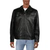Andrew Marc Winton Mens Layered Leather Motorcycle Jacket