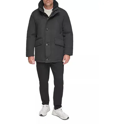 Andrew Marc Wittstock Mens Lined Polyester Parka Coat In Black