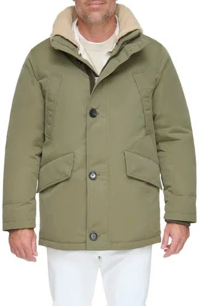 Andrew Marc Wittstock Waxed Insulated Jacket In Green