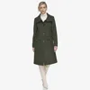 Andrew Marc Women's Almedia Sb Wool Twill Coat With Back Belt