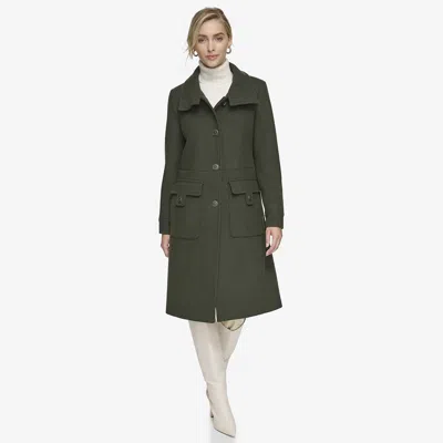 Andrew Marc Women's Almedia Sb Wool Twill Coat With Back Belt