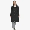 Andrew Marc Almedia Wool Blend Twill Coat In Black