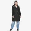 Andrew Marc Women's Chesme Melange Wool With Faux Leather In Black
