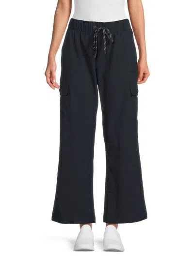 Andrew Marc Women's Commuter Drawstring Sweatpants In Ink