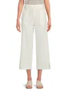 Andrew Marc Women's Cotton & Spandex Wide-leg Pants In White