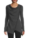 Andrew Marc Women's Cowlneck Top In Gray
