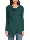 Andrew Marc Women's Cowlneck Top In Green