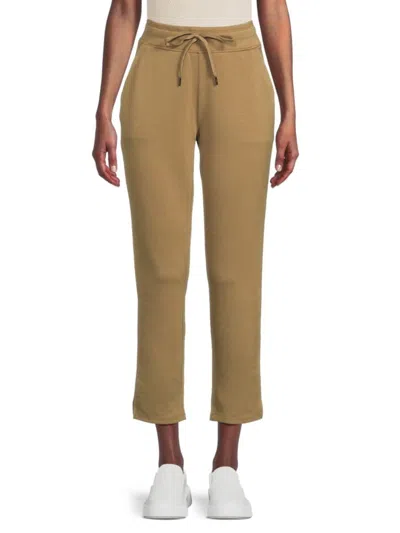 Andrew Marc Women's Drawstring Cropped Pants In Mushroom