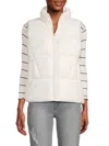 Andrew Marc Women's Faux Leather Puffer Vest In Cream