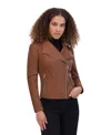 Andrew Marc Women's Felix Asymmetrical Moto Jacket With Wing Collar