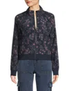 Andrew Marc Women's Floral Bomber Jacket