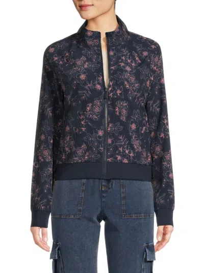 Andrew Marc Women's Floral Bomber Jacket In Floral