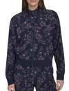 Andrew Marc Women's Floral Bomber Jacket