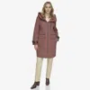 Andrew Marc Women's Gemas Lightweight Parka With Matte Shell And Faux Leather Details