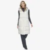 Andrew Marc Women's Kerr Long Quilted Puffer Vest In White