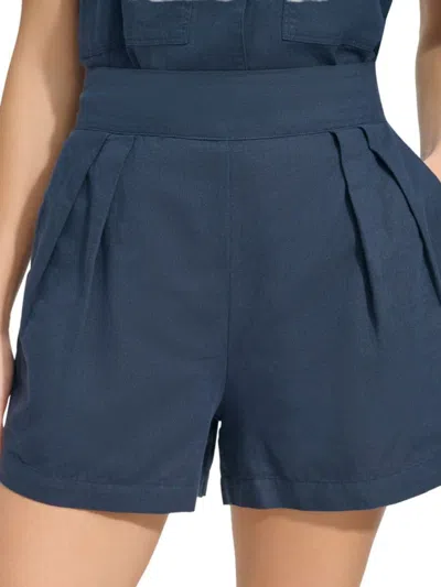 Andrew Marc Women's Linen & Cotton Shorts In Blue