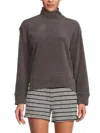 Andrew Marc Women's Luxe Ribbed Mock Turtleneck Pullover In Brown