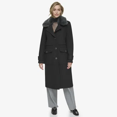 ANDREW MARC WOMEN'S OLPAE SB WOOL TWILL COAT WITH BACK VENT