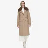 Andrew Marc Women's Olpae Sb Wool Twill Coat With Back Vent In Brown