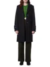 Andrew Marc Women's Regine Pressed Bouclé Wool Coat In Black