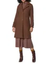 Andrew Marc Women's Regine Soft Wool Boucle Coat In Brown