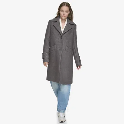 Andrew Marc Women's Regine Soft Wool Boucle Coat In Gray
