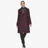 Andrew Marc Regine Pressed Bouclé Wool Blend Coat In Burgundy