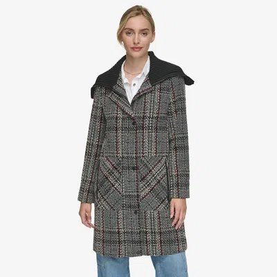 Andrew Marc Women's Rivas Multi Color Wool Tweed In Gray