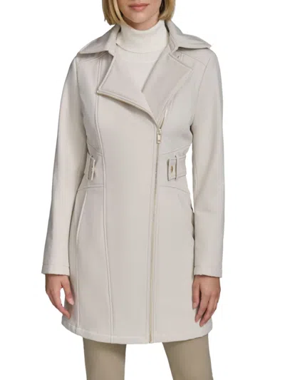 Andrew Marc Women's Saylor Asymmetric Coat In White