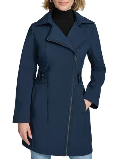 Andrew Marc Women's Saylor Asymmetric Coat In Navy
