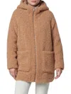 Andrew Marc Women's Seneca Faux Fur Teddy Coat In Camel