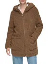 Andrew Marc Women's Seneca Faux Fur Teddy Coat In Walnut