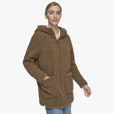 ANDREW MARC WOMEN'S SENECA SOFT SHERPA TEDDY COAT
