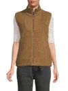 Andrew Marc Women's Sherpa Vest In Mushroom