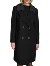 Andrew Marc Sloane Wool-blend Coat In Black
