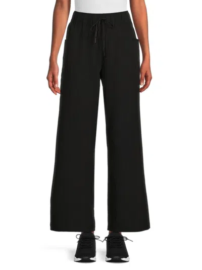 Andrew Marc Women's Solid Drawstring Pants In Black