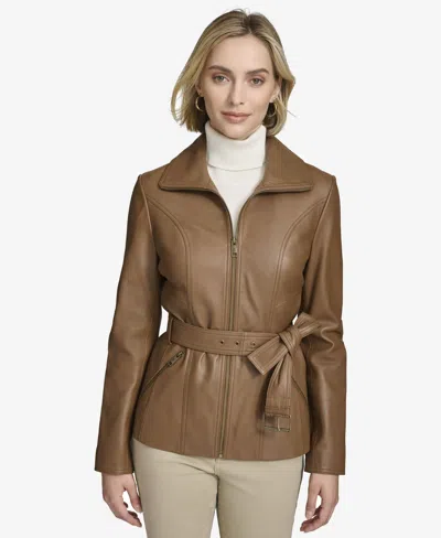 Andrew Marc Women's Tatum Belted Leather Jacket